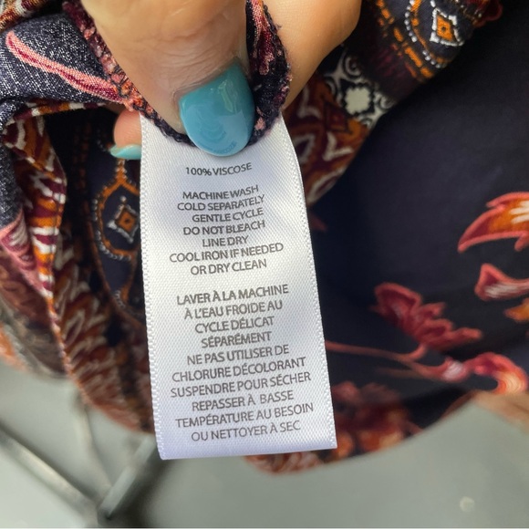 beachlunchlounge Women's Floral 3/4 Length Sleeve Mini Dress - size S - Picture 8 of 8